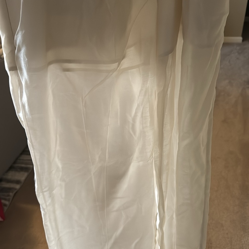 Women’s H&M sheer beige trouser pants - Picture 7 of 8